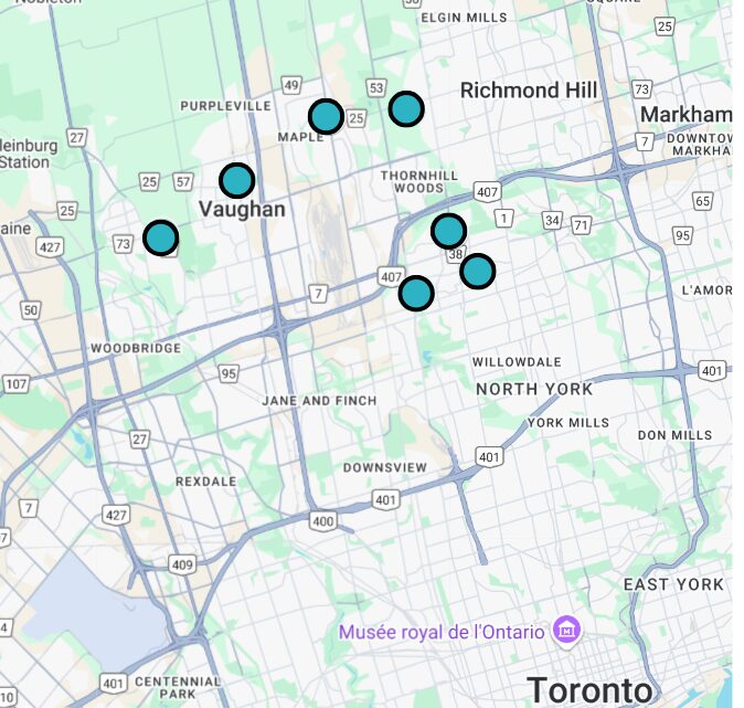 Vaughan city map