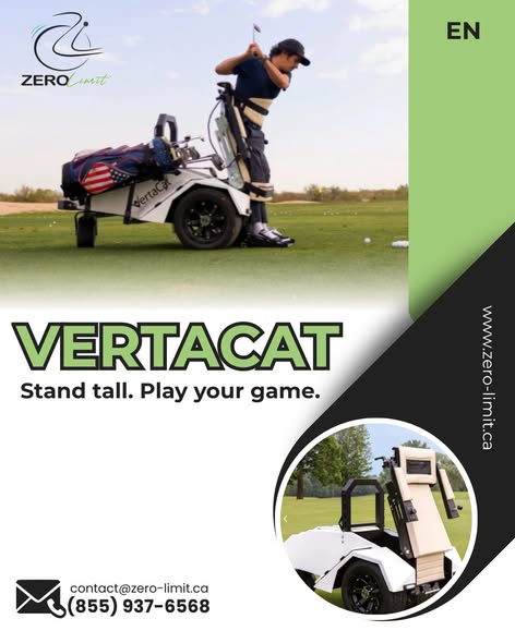 a golfer with the Vertacat