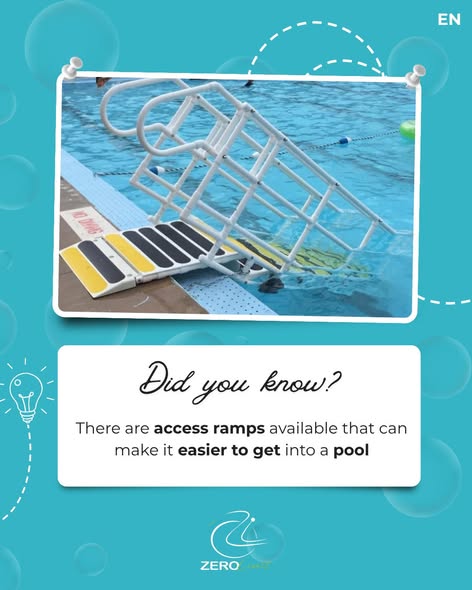 access ramps at the pool